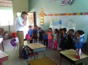 Ben in the classroom