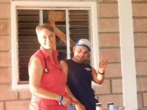 Dr. Emily Harrison and Moises Vallecillo, Brigade Coordinator