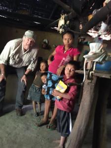 Tim Gunderman with a Family enrolled in the nutrition program