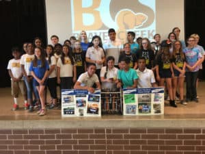 Team Honduras at Coy Middle School, Beavercreek, OH, with other robotics' teams