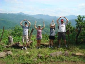 Representing Ohio State on a Sunday morning hike